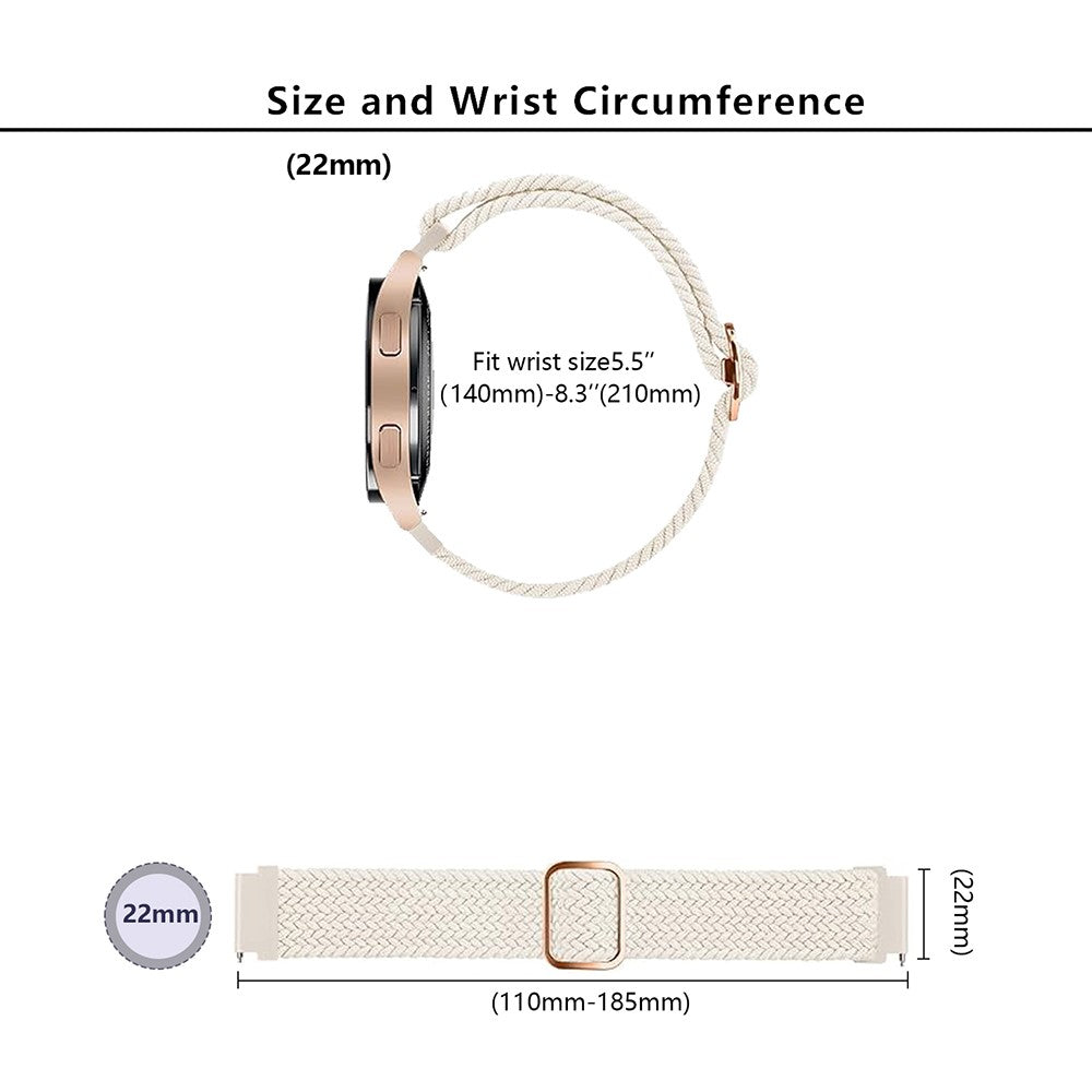 Super Stylish Smartwatch Nylon Universel Strap - White#serie_1