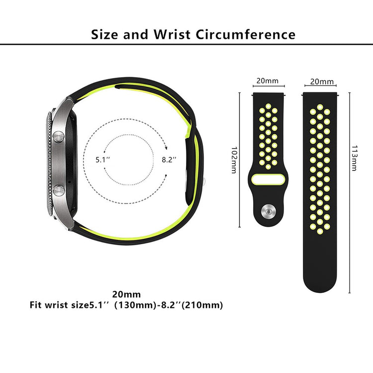 Absolutely Cool Samsung Smartwatch Silicone Universel Strap - Green#serie_14