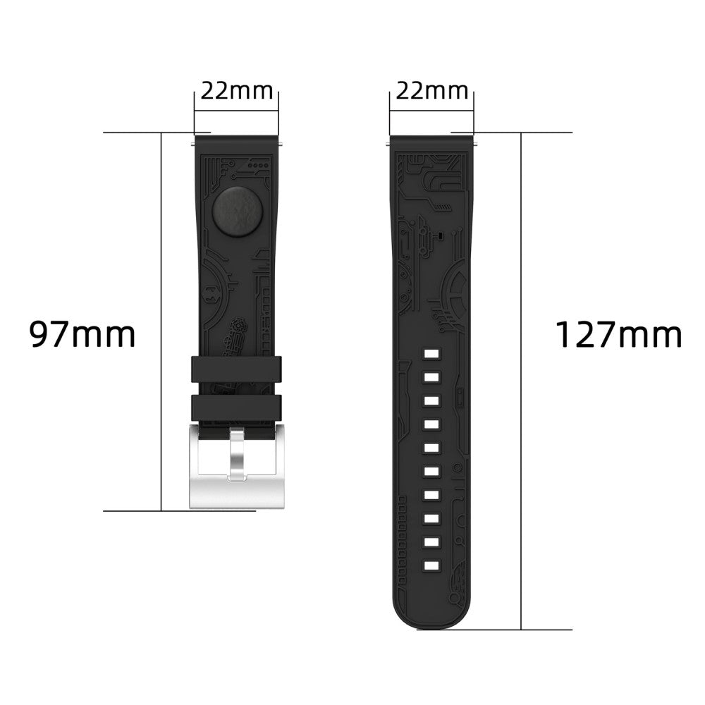 Mega Fantastic Smartwatch Silicone Universel Strap - Silver#serie_5