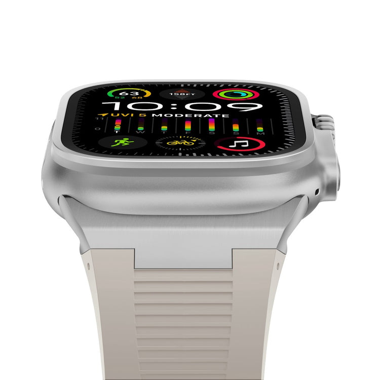 Super Cool Apple Smartwatch Silicone Universel Strap - Silver#serie_15