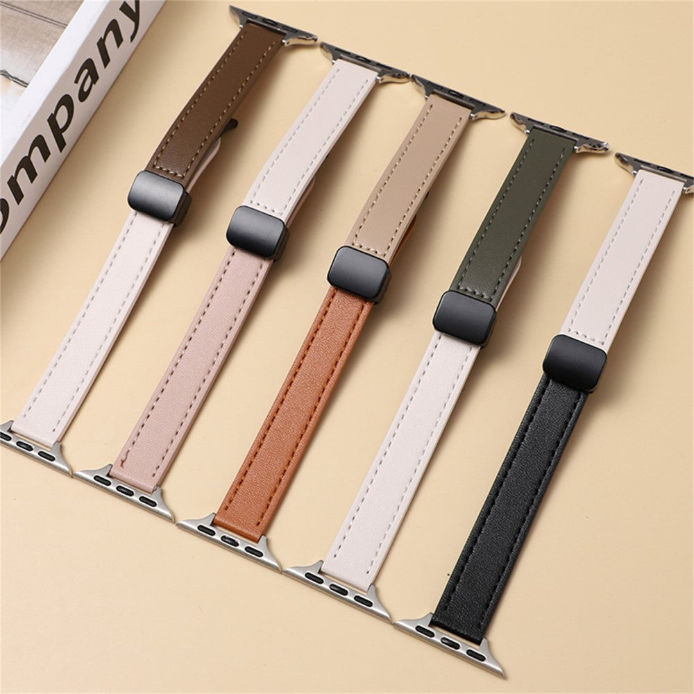 Strong Apple Smartwatch Pu Leather Universel Strap - Silver#serie_9