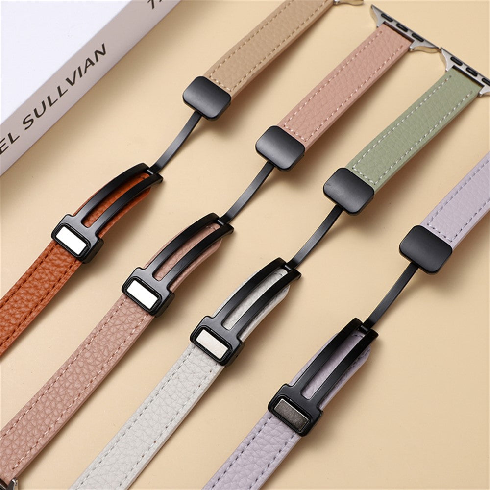 Wonderful Apple Smartwatch Pu Leather Universel Strap - Silver#serie_5