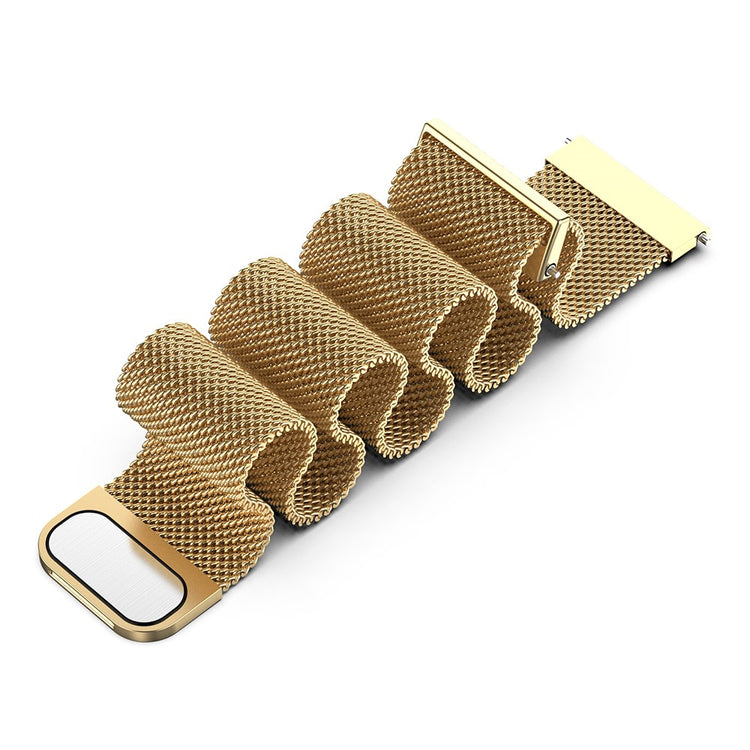 18MM Metal Watch Strap Breathable Milanese Smartwatch Mesh Band Replacement - Gold#serie_1