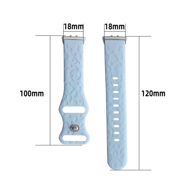 Samsung Galaxy Fit Silicone Watchband Leopard Printed Replacement Watch Strap - White#serie_2