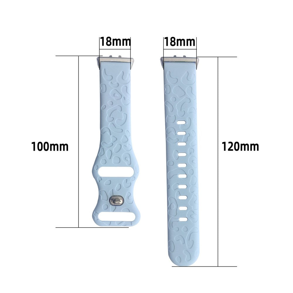 Samsung Galaxy Fit Silicone Watchband Leopard Printed Replacement Watch Strap - Milk Tea#serie_6