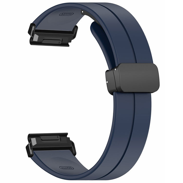 Coros Vertix 2 / Garmin Fenix 7X / 6X / 5X 26mm Watch Band Magnetic Buckle Silicone Strap - Midnight Blue#serie_10