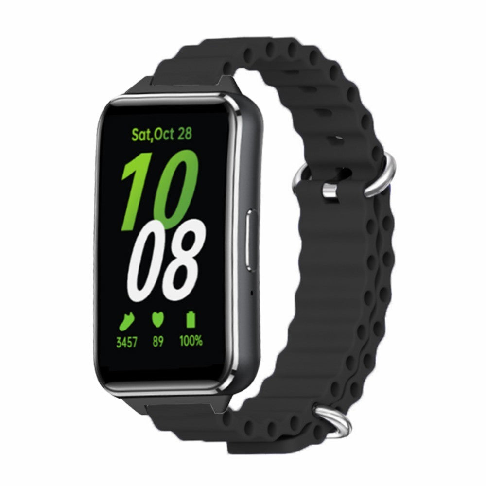 Super Fashionable Samsung Galaxy Fit 3 Silicone Strap - Black#serie_4