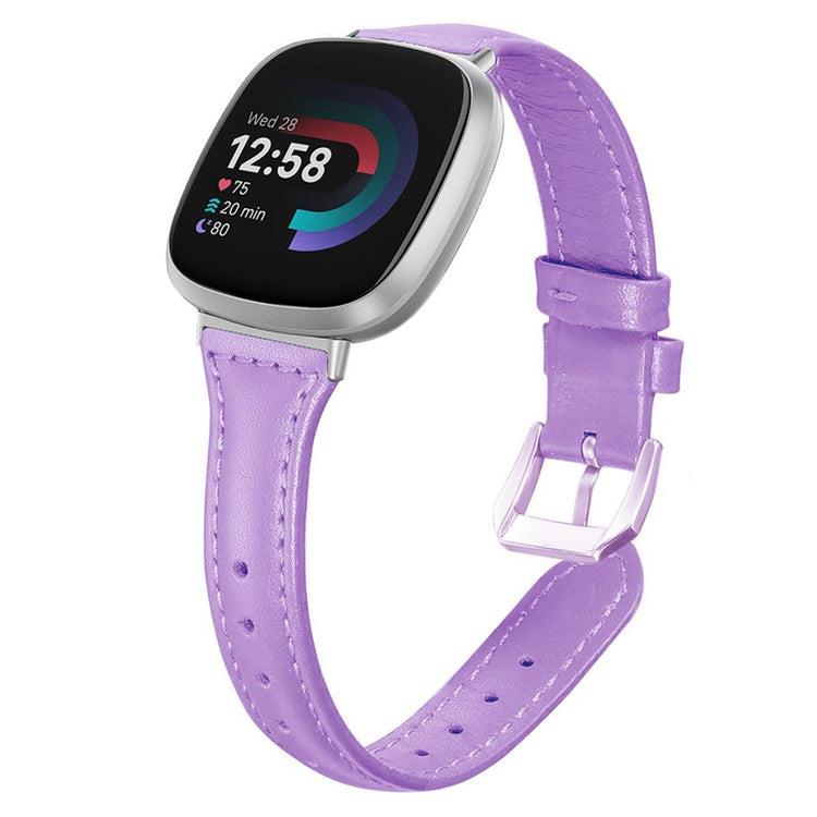 Fitbit Versa 3 / Fitbit Versa 4 Genuine Leather Universel Strap - Purple#serie_10