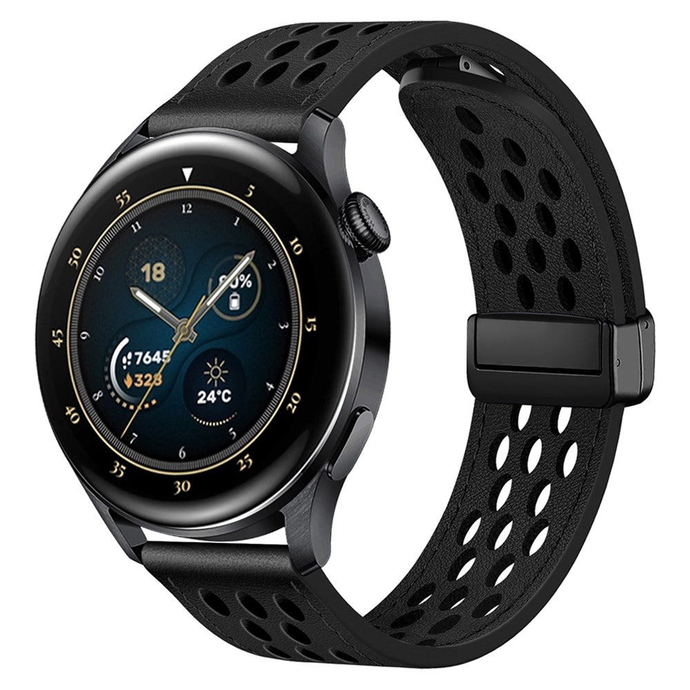 Fashionable Smartwatch Pu Leather Universel Strap - Black#serie_1