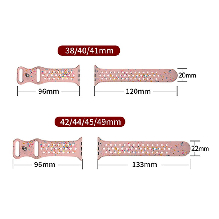 Apple Watch Series 9 8 7 41mm / Series 6 5 4 SE SE (2022) SE (2023) 40mm / Series 3 2 1 38mm Wrist Strap Watch Band - Deep Pink#serie_1