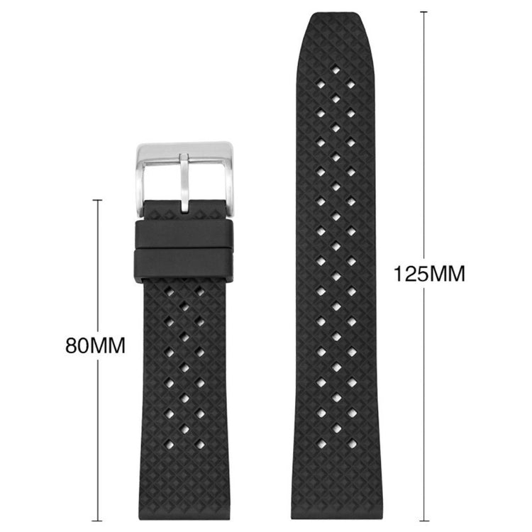 Huawei Watch GT 3 42mm / GT 3 Pro 43mm Watch Strap 20mm Fluorubber Wrist Band - Sapphire+Silver Buckle#serie_2