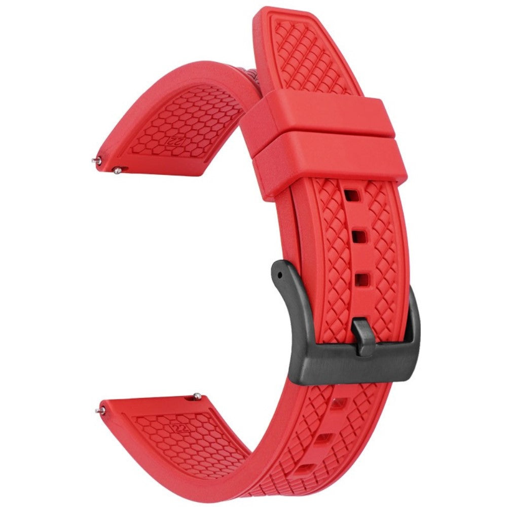 Huawei Watch GT 4 46mm / GT 4 Pro 22mm Replacement band Fluorubber Watch Strap - Red+Black Buckle#serie_11