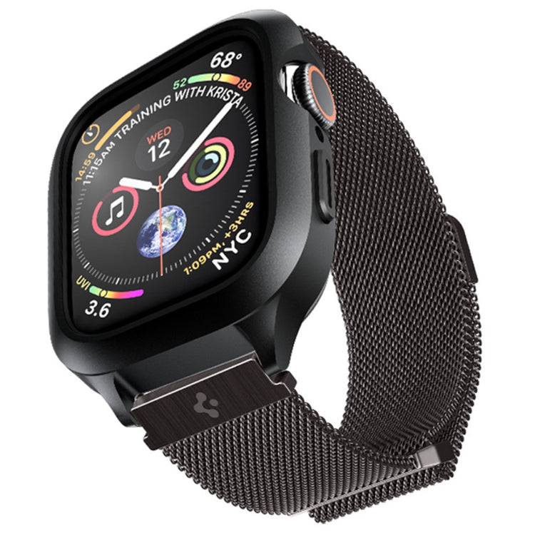 Apple Watch Ultra 49mm / Ultra 2 49mm Milanese Strap Integrated with Metal Watch Case - Black#serie_1