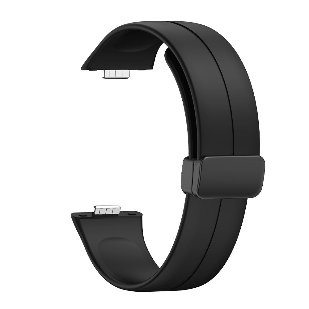 Huawei Watch Fit 3 Silicone Strap Magnetic Folding Buckle Watch band  - Black#serie_5