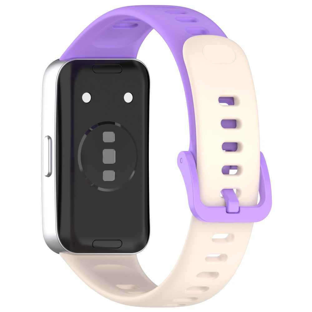 Huawei band 8 / 8 NFC / 9 / 9 NFC Glossy Silicone Watch Strap Replacement Watchband  - Starlight+Purple#serie_12