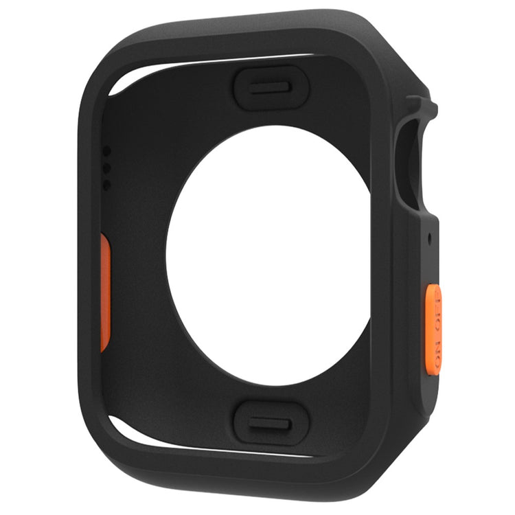 Apple Watch Series 4 / 5 / 6 / SE / SE (2022) 44mm / 7 / 8 / 9 45mm Drop Protection Flexible Watch Frame Case - Black#serie_3