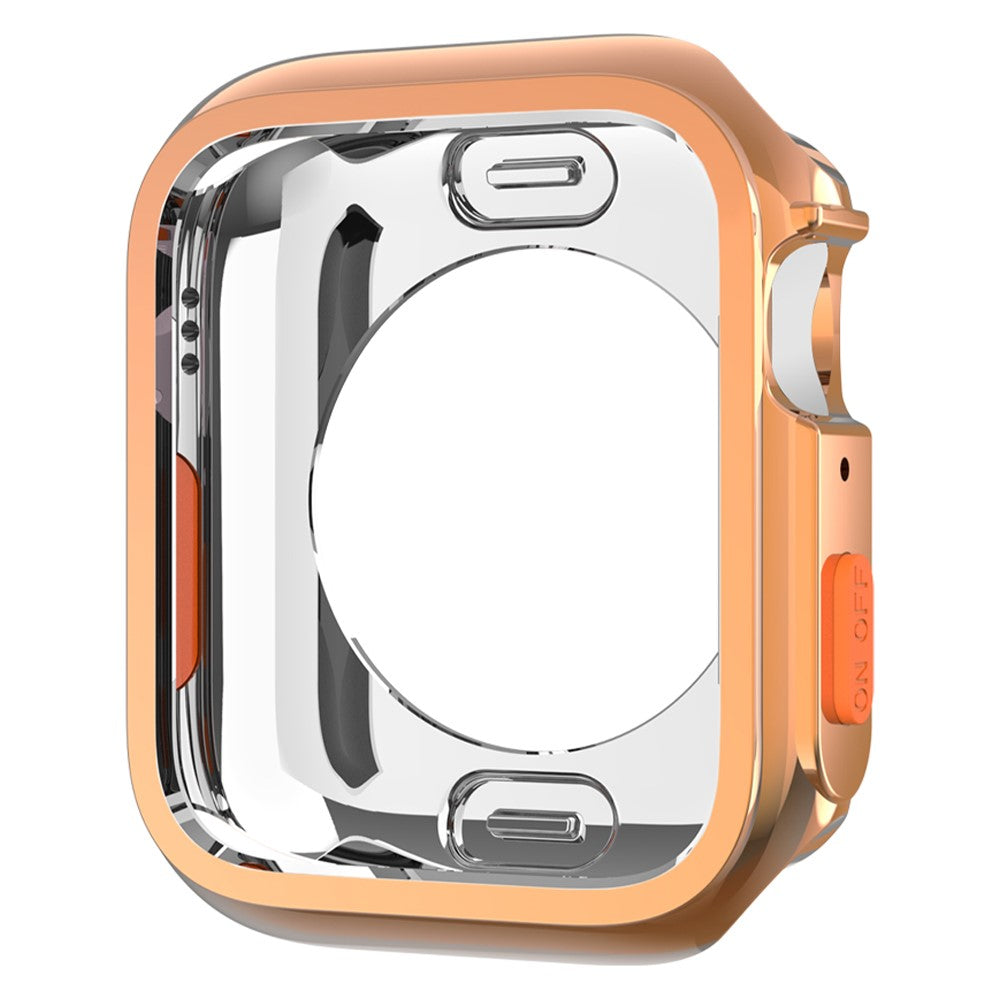 Apple Watch Series 4 / 5 / 6 / SE / SE (2022) 44mm / 7 / 8 / 9 45mm Drop Protection Flexible Watch Frame Case - Rose Gold#serie_7