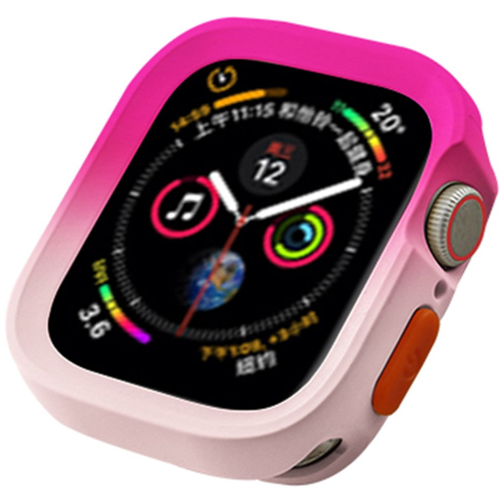 Apple Watch Series 4 / 5 / 6 / SE / SE (2022) 44mm / 7 / 8 / 9 45mm Dual Color Flexible Watch Case - Rose#serie_3