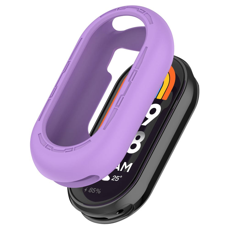 Xiaomi Mi Band 9 / 9 NFC Silicone Watch Case Anti-collision Protection Frame - Purple#serie_14