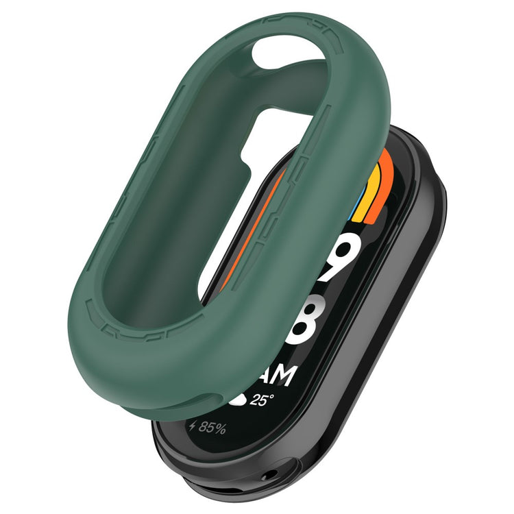 Xiaomi Mi Band 9 / 9 NFC Silicone Cover Watch Frame Case Cover Edge Protector - Dark Green#serie_15