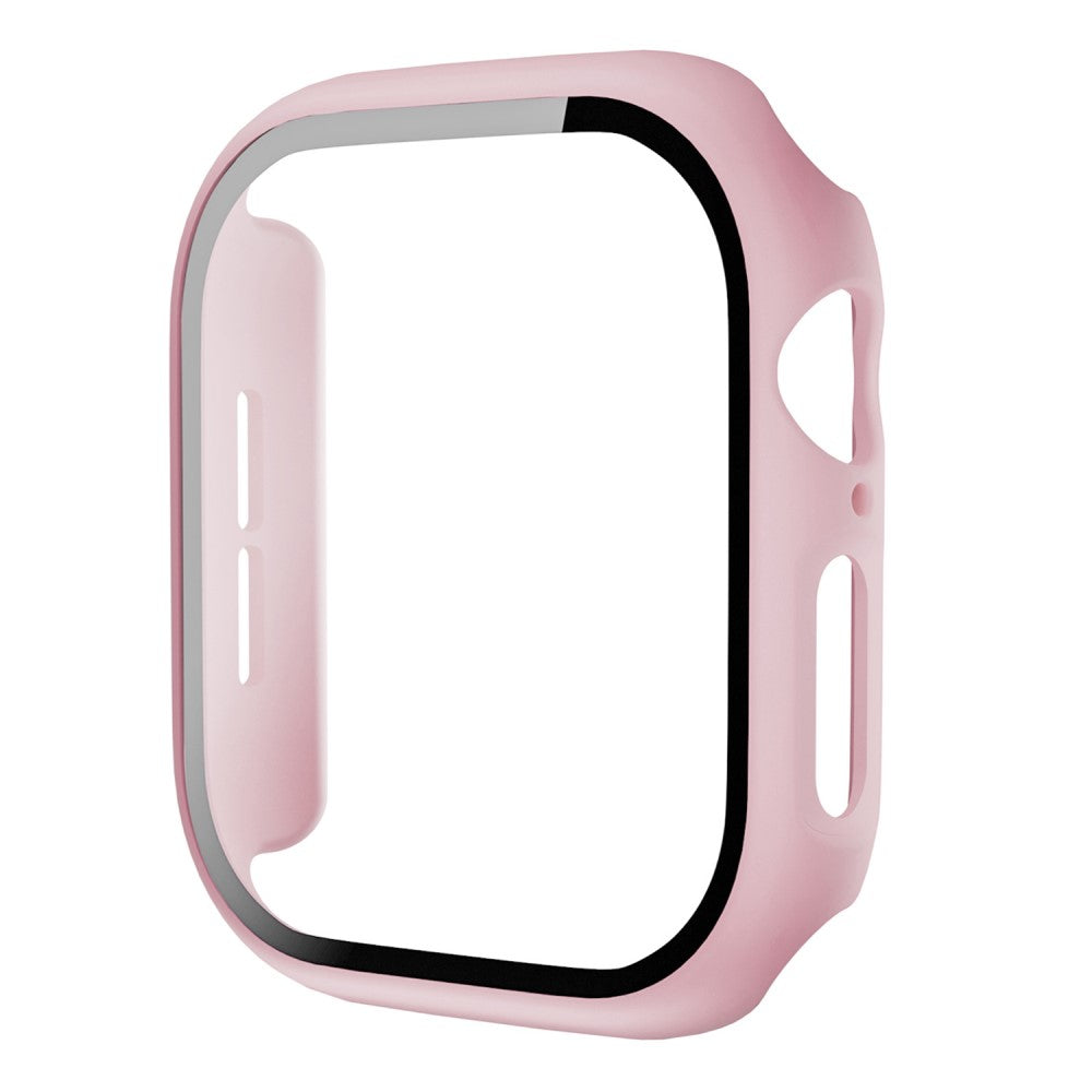 Apple Watch Series 10 42mm Protective Case All-Around Hard Bump Resistant Watch Cover with Tempered Glass Film - Pink#serie_8