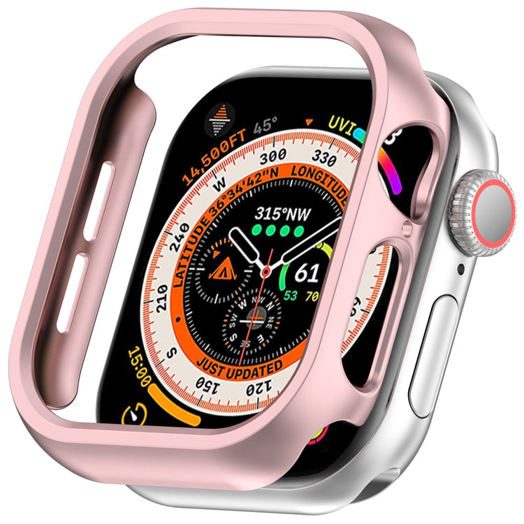 Apple Watch Series 10 42mm Half Coverage Hollow-Out Protective Cover Bump Resistant Watch Frame Case - Rose Gold#serie_4