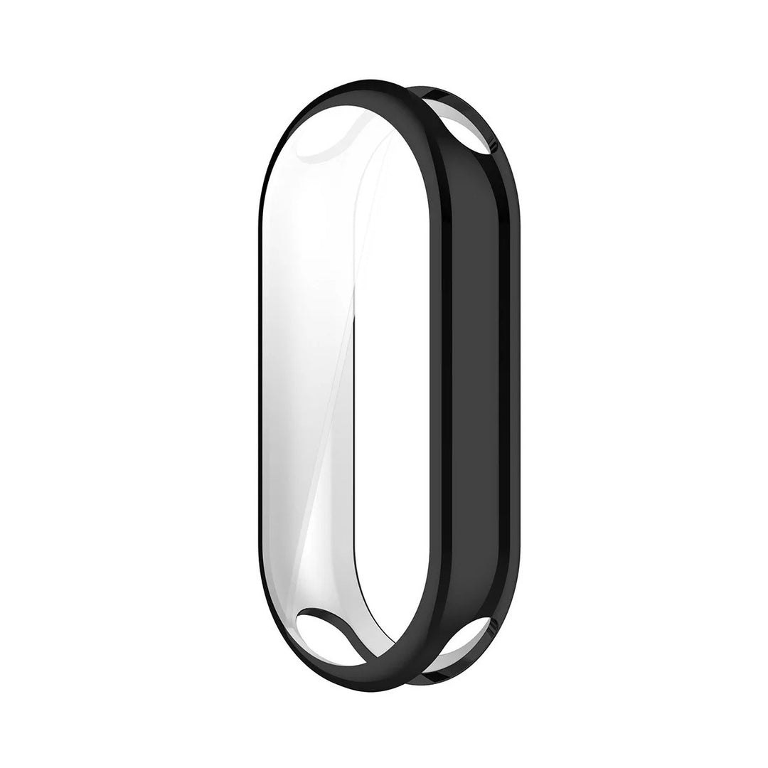 Xiaomi Mi Band 9 / NFC ENKAY Hat-Prince Flexible Watch Case Electroplating Watch Cover with Screen Protector - Black#serie_3