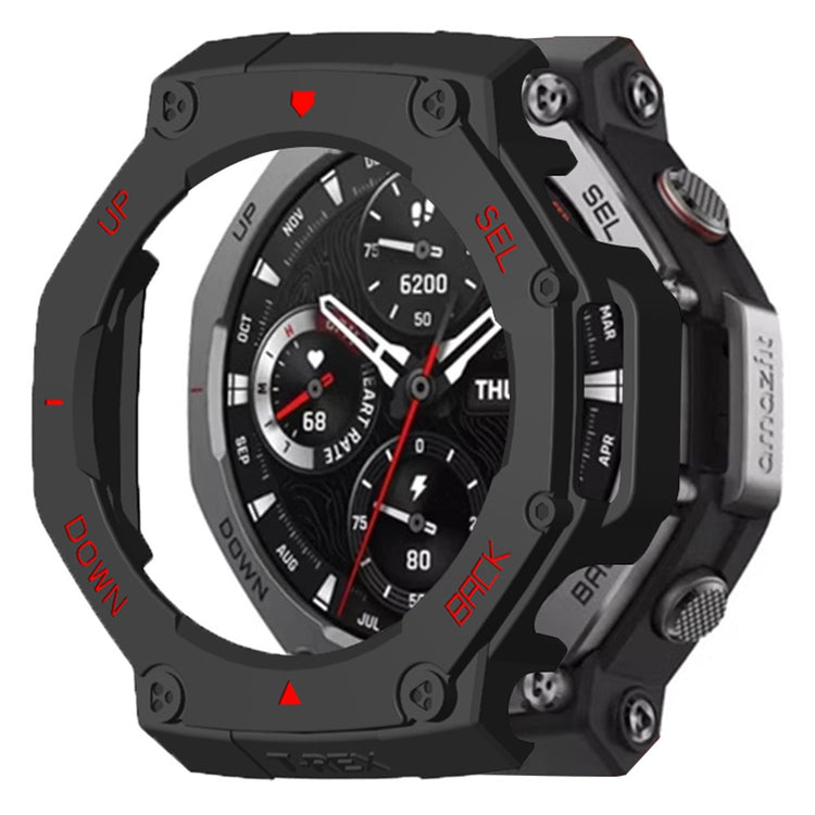 Huami Amazfit T-Rex 3 Watch Case Drop-Proof Hard PC Protective Cover - Black / Red#serie_2