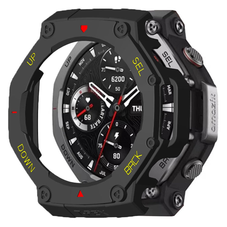 Huami Amazfit T-Rex 3 Watch Case Drop-Proof Hard PC Protective Cover - Black / Red / Yellow#serie_4