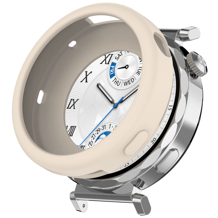 Huawei Watch GT 5 41mm / Watch GT 4 41mm Case Soft Silicone Protective Frame Cover - Ivory White#serie_7