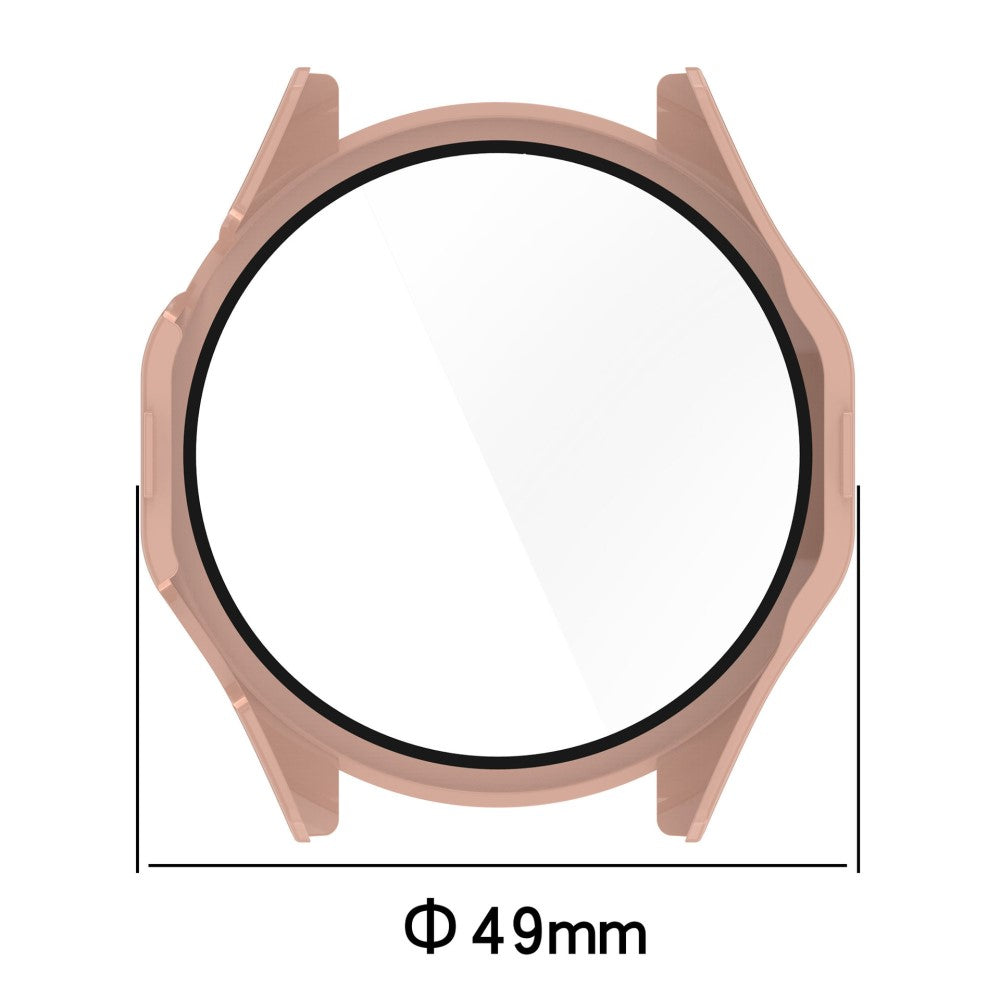 Huawei Watch GT 4 46mm Case Full Protective Hard Bump Resistant Cover with Tempered Glass Screen Protector - Pink#serie_1