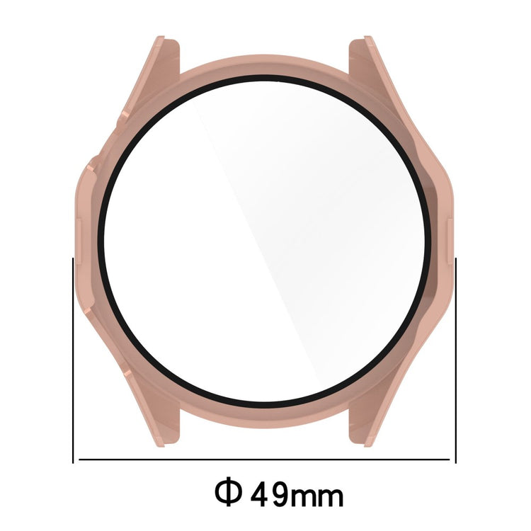 Meget Godt Cover med Skærmbeskytter i Silikone og Glas passer til Huawei Watch GT 4 46mm - Pink#serie_1