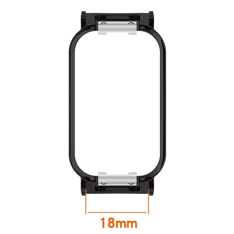 Metal Universal Bumper passer til Xiaomi Smart Band 8 Active / Xiaomi Redmi Band 2 - Sort#serie_1