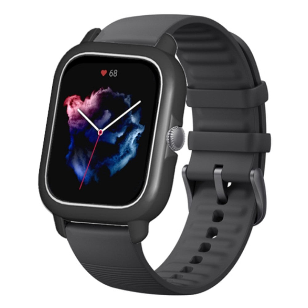 Hårdt Silikone Bumper passer til Amazfit GTS 3 - Sort#serie_1