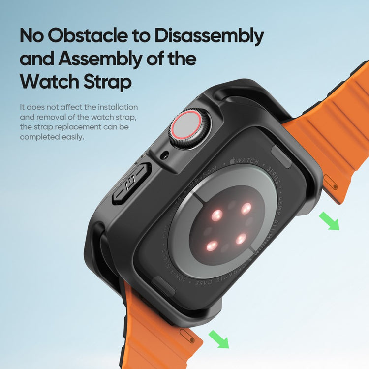 Rigtigt Fint Silikone Cover passer til Apple Smartwatch - Sort#serie_2