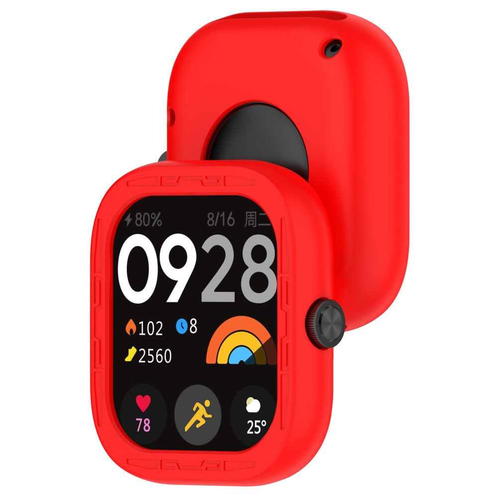 Beskyttende Silikone Cover passer til Xiaomi Redmi Watch 4 - Rød#serie_9