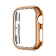 Apple Watch Series 6 / 5 / 4 / SE (2022) / SE (2023) / SE 40mm Holle slagvaste horlogehoes met strass montuur - Roségoud