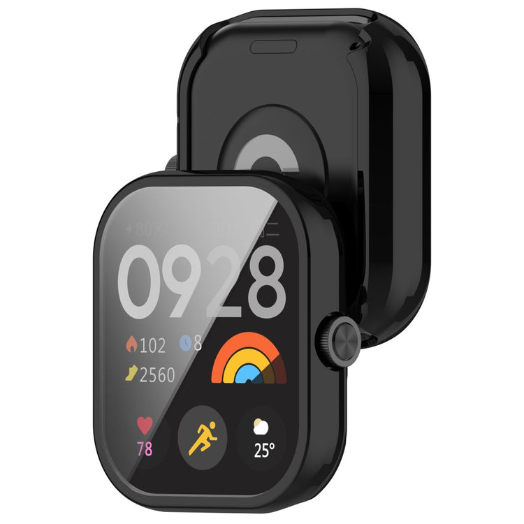 Godt Silikone Cover passer til Xiaomi Redmi Watch 4 - Sort#serie_3