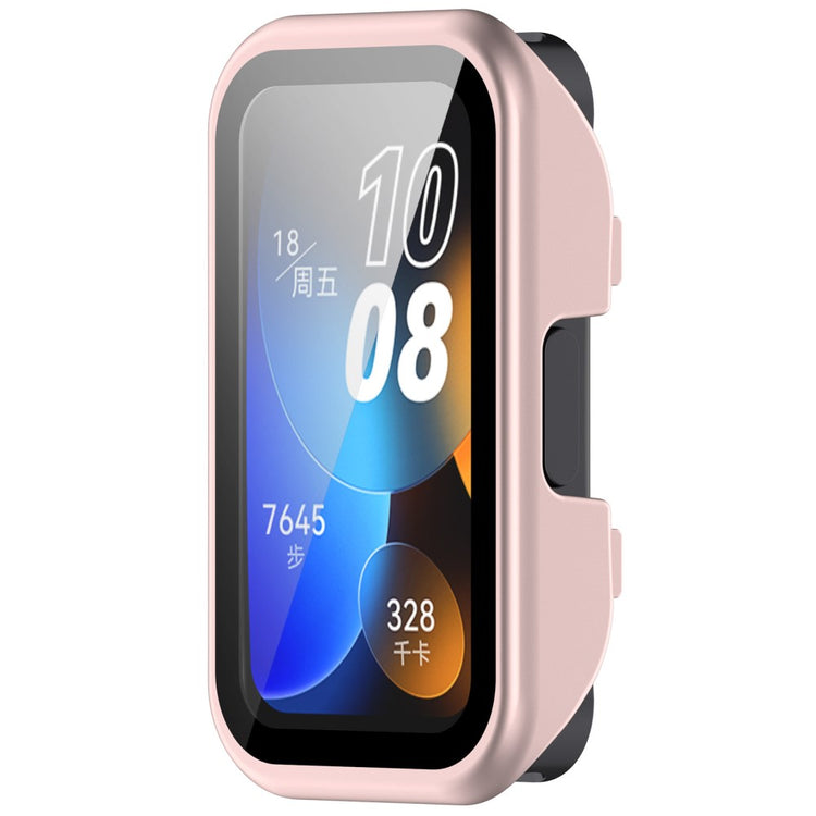 Super Good Huawei Band 8 / Huawei Band 9 Universel Cover with Screen Protector in Glass - Pink#serie_2