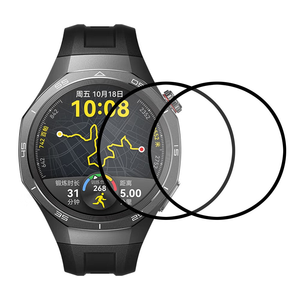 2Pcs / Pack Huawei Watch GT 5 Pro 42mm Watch Screen Protector HD Clear PMMA Film (Black Edge) - Black#serie_1