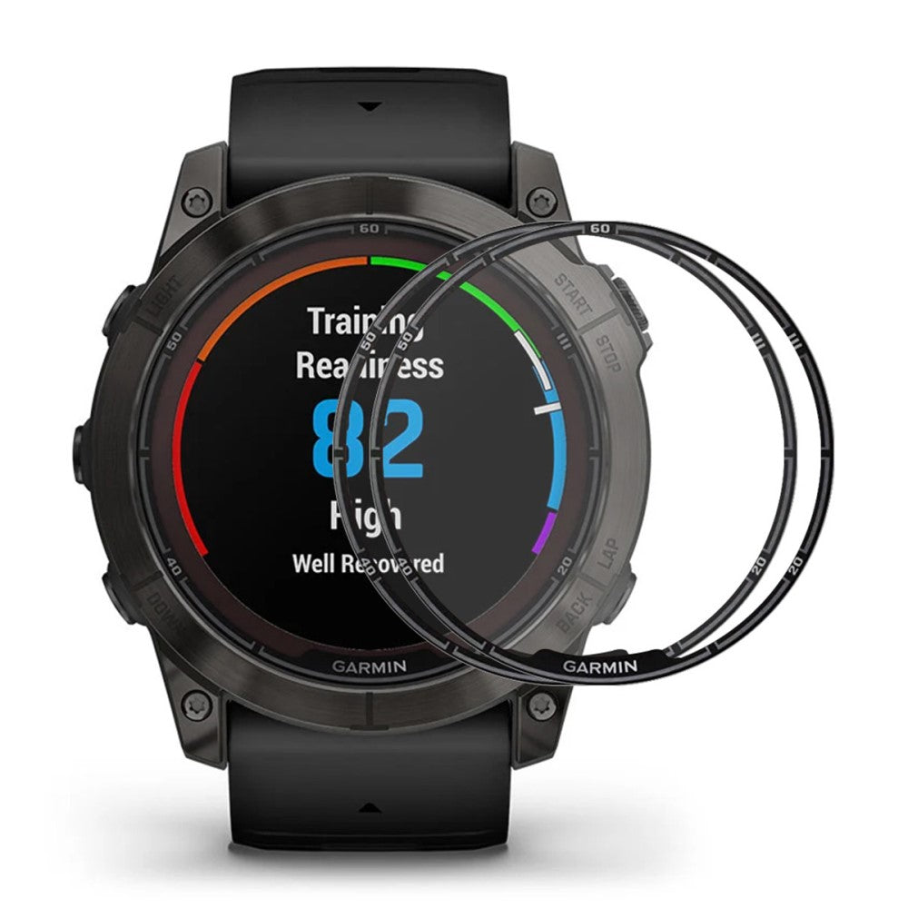 2stk Silikone 3D Kurvet Skærmbeskytter passer til Garmin Fenix 7S Pro - Gennemsigtig#serie_416