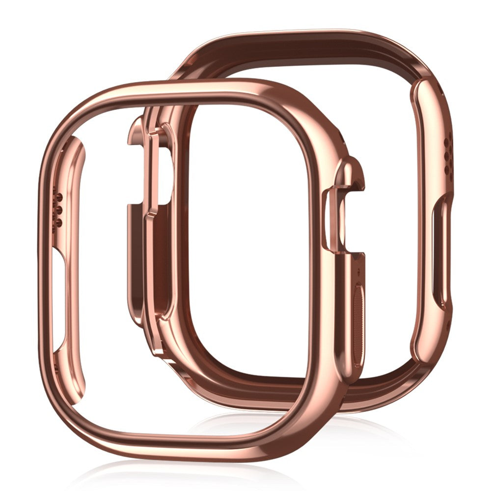 Apple Watch Series 9 / 8 / 7 45mm Watch Cover Electroplating drop-resistant Bump Resistant Case - Rose Gold#serie_3