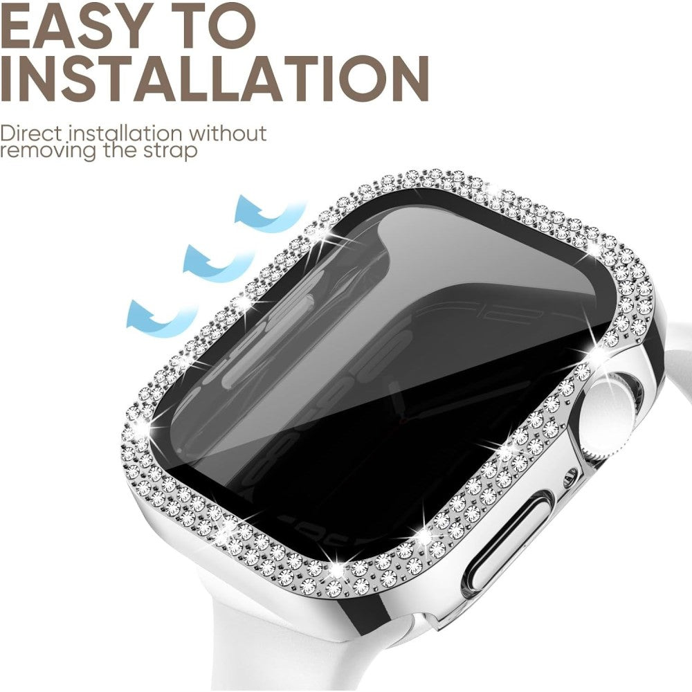 Mega Good Apple Smartwatch Universel Cover with Screen Protector in Rhinestone and Glass - Transparent#serie_1