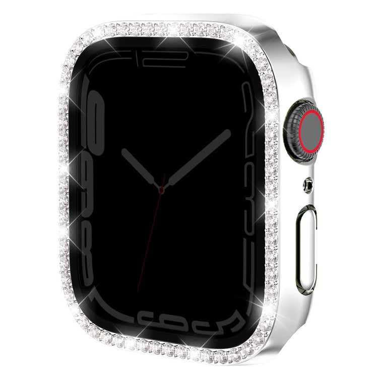 Incredibly Good Apple Smartwatch Universel Cover with Screen Protector in Rhinestone and Glass - Silver#serie_10