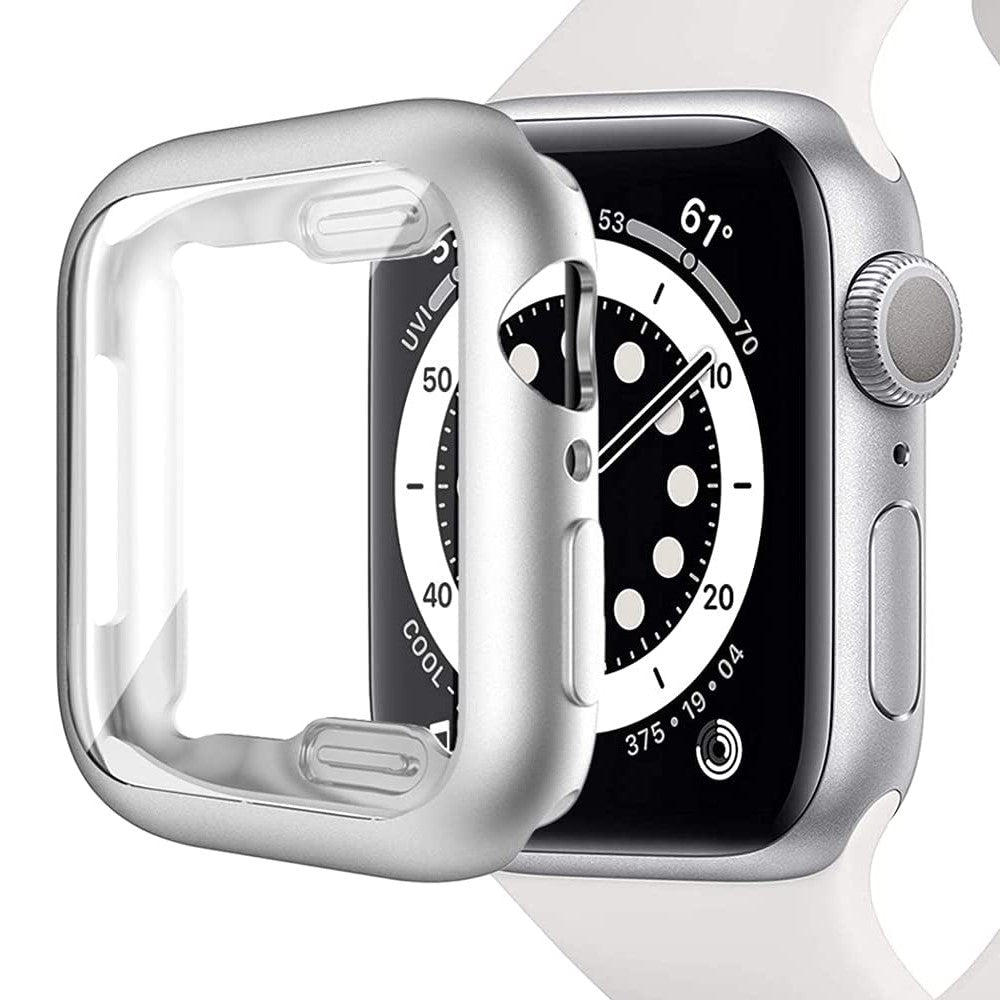 Apple Watch Series 3 / 2 / 1 38mm Case Electroplating flexible Watch Cover with Screen Protector - Silver#serie_7