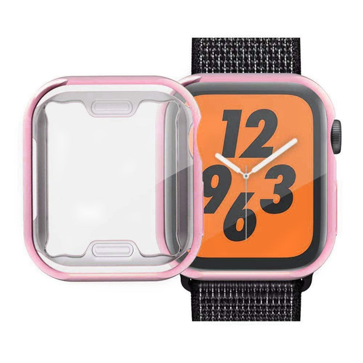 Apple Watch Series 3 / 2 / 1 42mm Soft flexible Case with Screen Protector Electroplated Watch Cover - Pink#serie_2