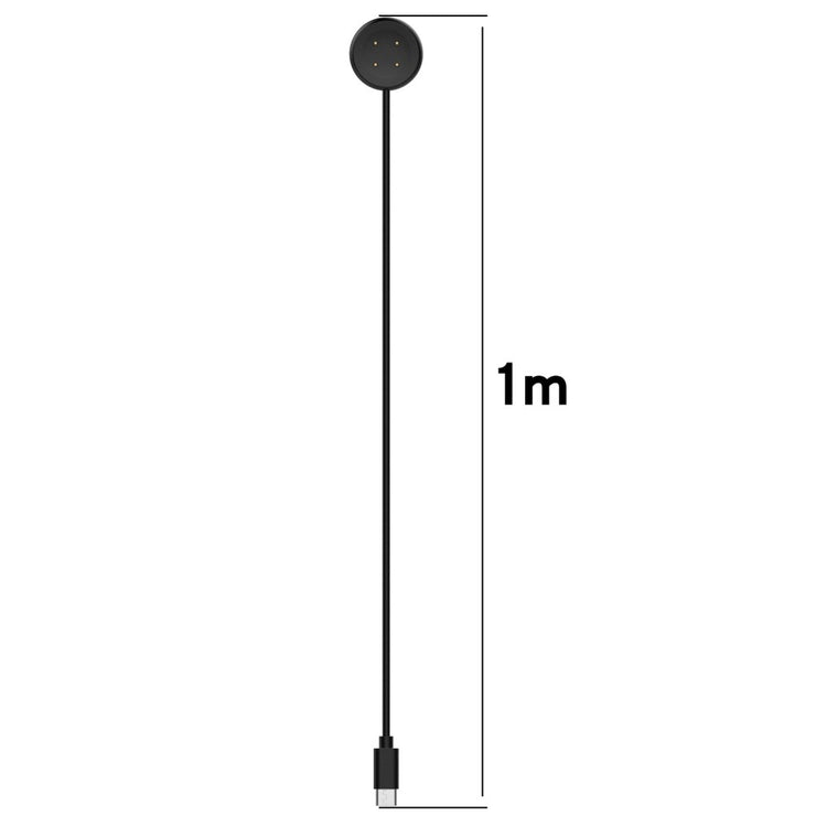 100cm Silikone Magnetisk Type-C Opladningskabel passer til Google Pixel Watch 2 - Sort#serie_1