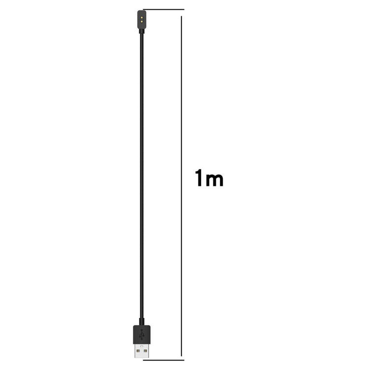 100cm Magnetisk USB Opladningskabel passer til Xiaomi Smartwatch - Sort#serie_1