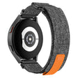 Samsung Galaxy Watch5 / Watch 5 Pro / Watch 4 / Watch 4 Classic Canvas horlogebandje 20 mm met lus - Zwart / Grijs