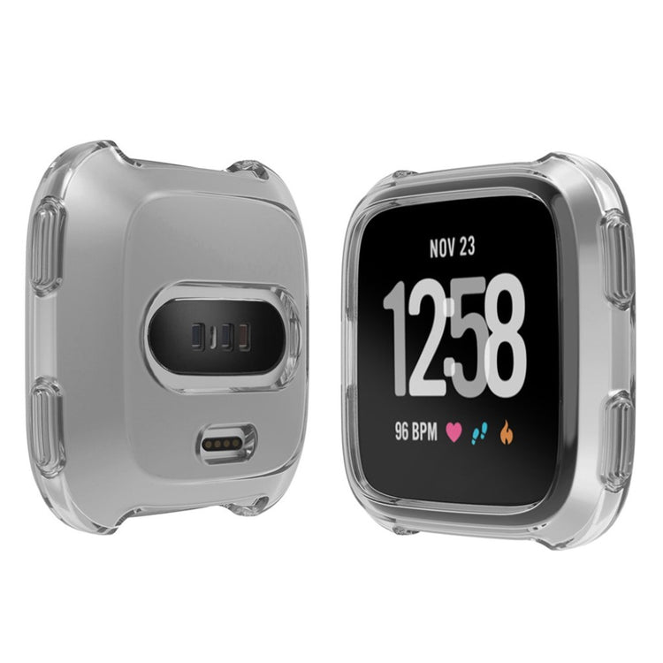 Mega Fint Fitbit Versa Silikone Cover - Sølv#serie_4